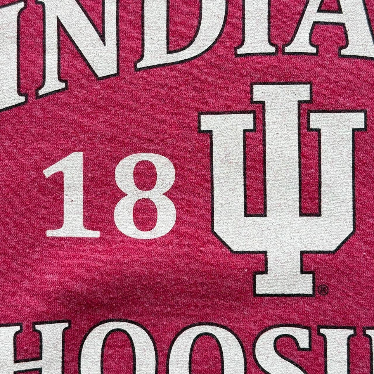 Red Pink Indiana Hoosiers 00’s Raglan Vintage Graphic Sweatshirt - Small