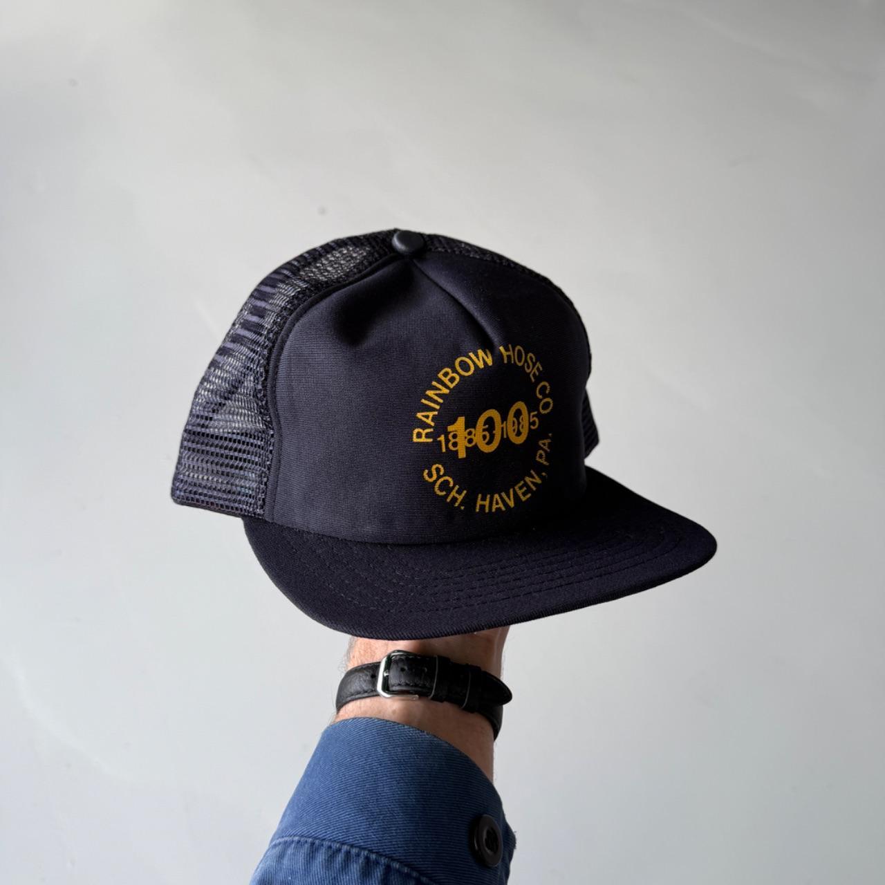 Navy Rainbow Hose Co Vintage Foam and Mesh SnapBack Trucker Cap