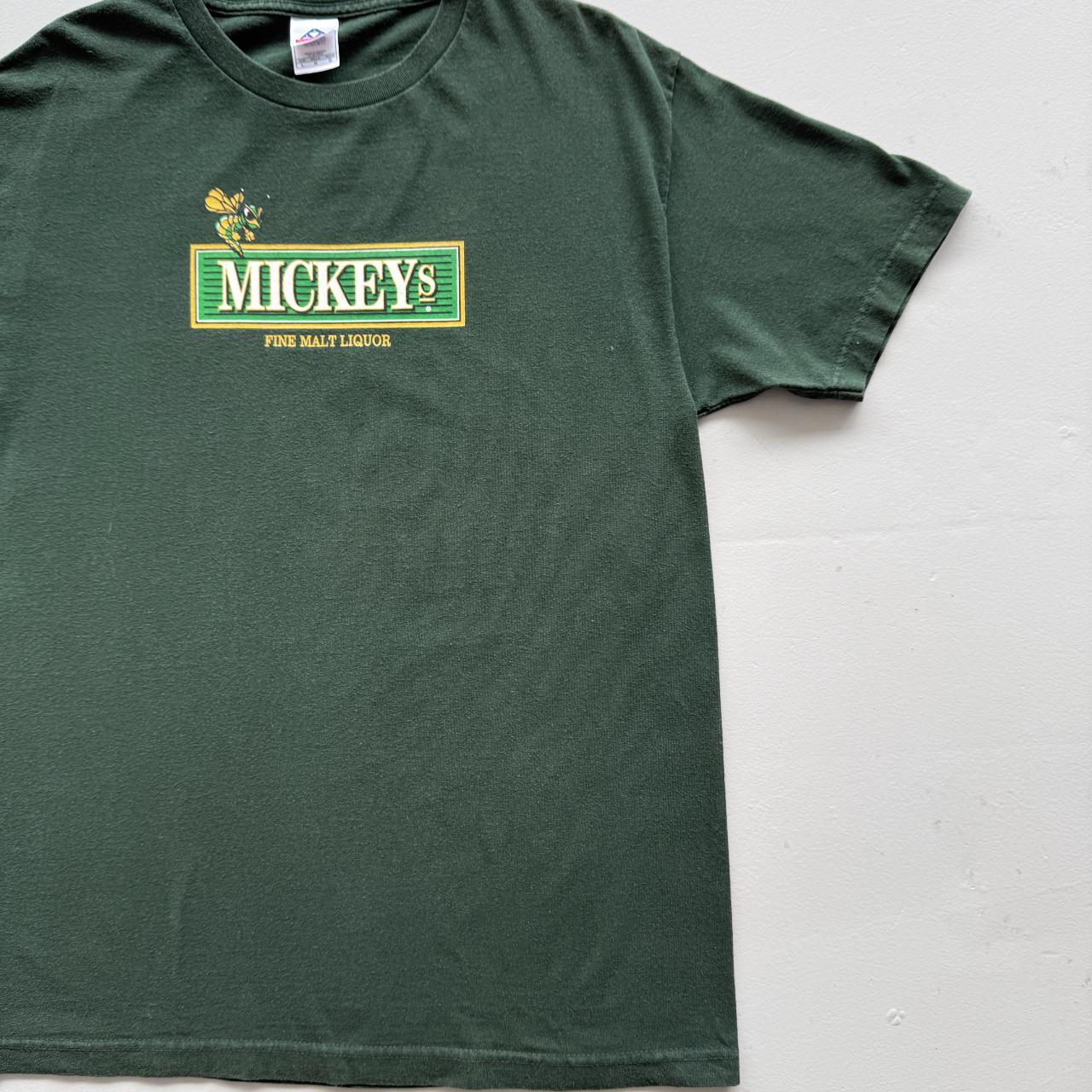 Dark Green Mickey's Liqour Vintage 90s T-shirt - Large