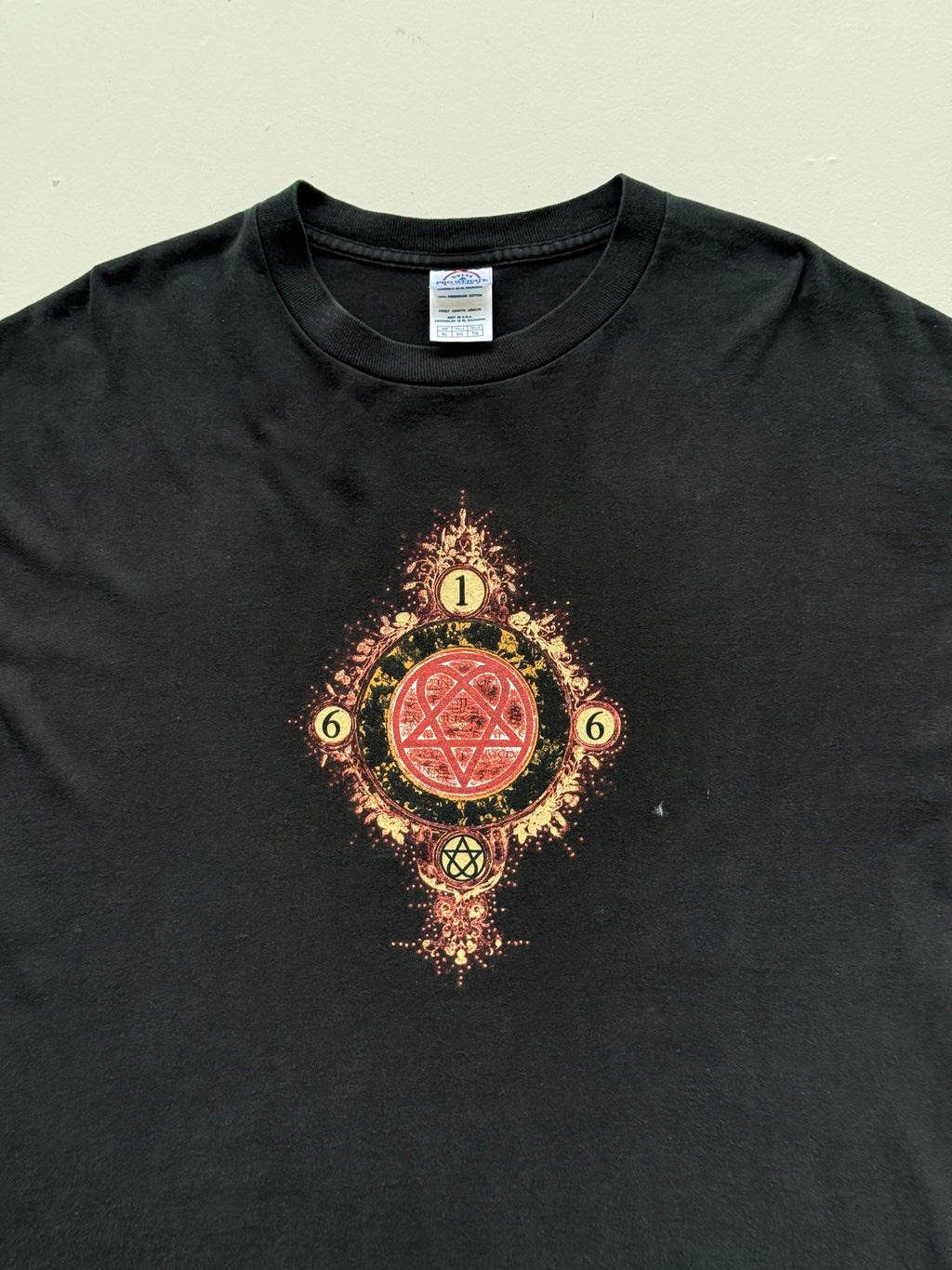 Black H.I.M. Heartagram 616 Mid-2000's Vintage Band Graphic T-Shirt - Large