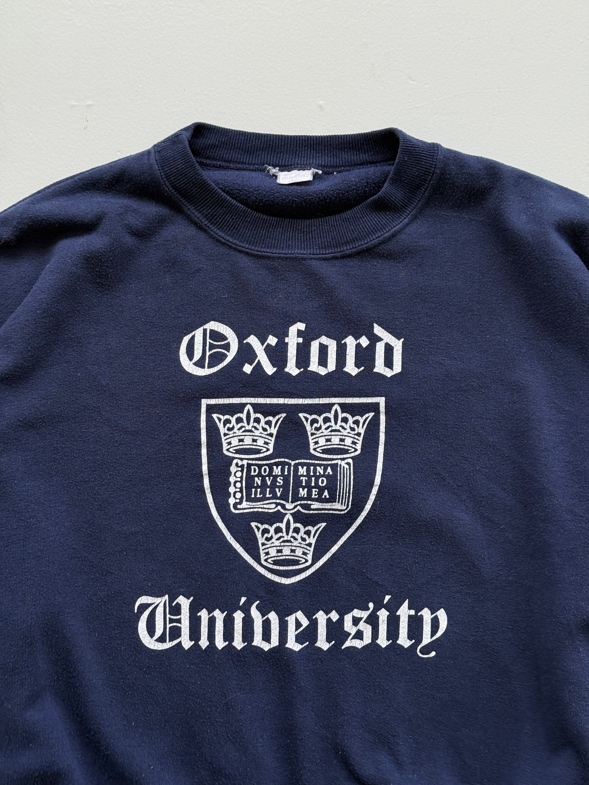 Oxford University Crest 90's Vintage Sweatshirt - Small