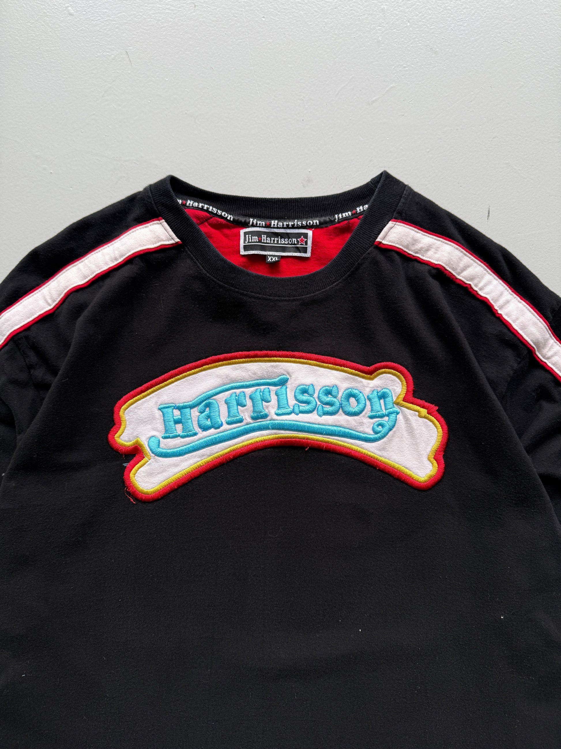 Black Jim Harrison 00's Vintage Long Sleeve Graphic T-Shirt - Medium