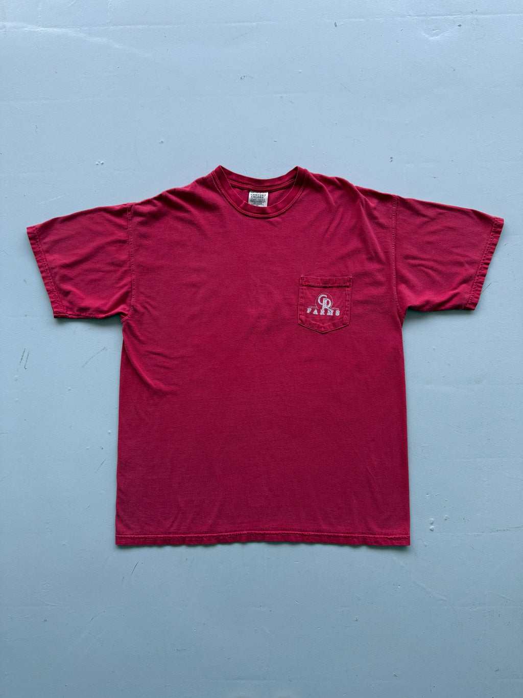 Faded Red California 90's Vintage Farming Graphic T-Shirt - XL