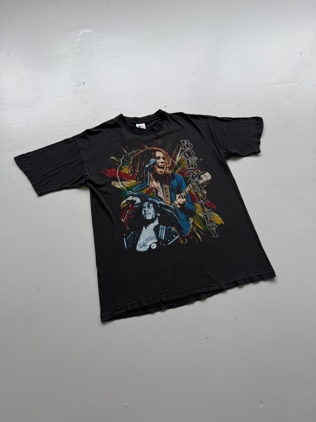 Black Bob Marley 90's Vintage Graphic T-Shirt - Medium
