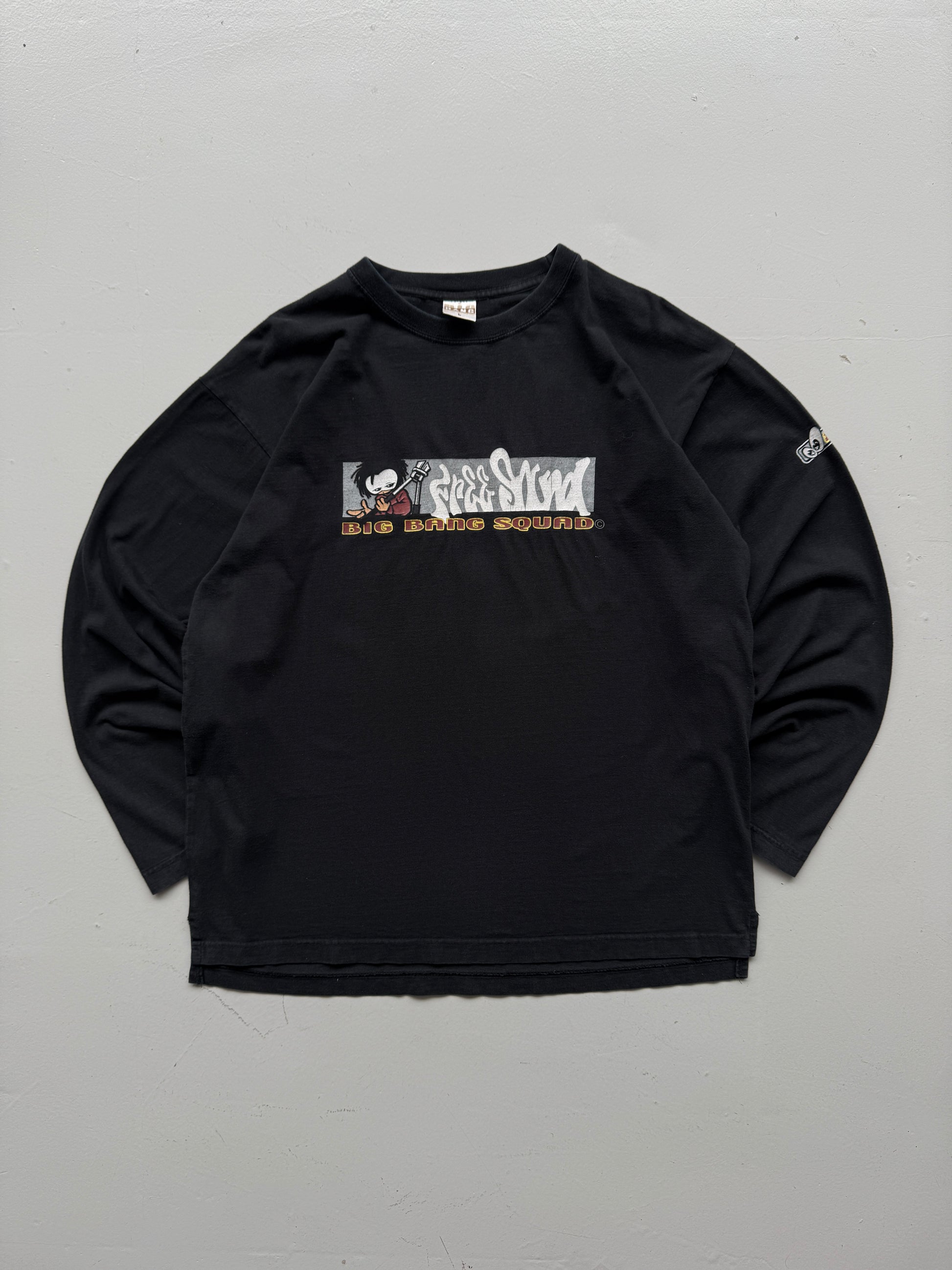 Black Big Bang Squad Vintage Streetwear Hip-Hop Sweatshirt 90's- Large