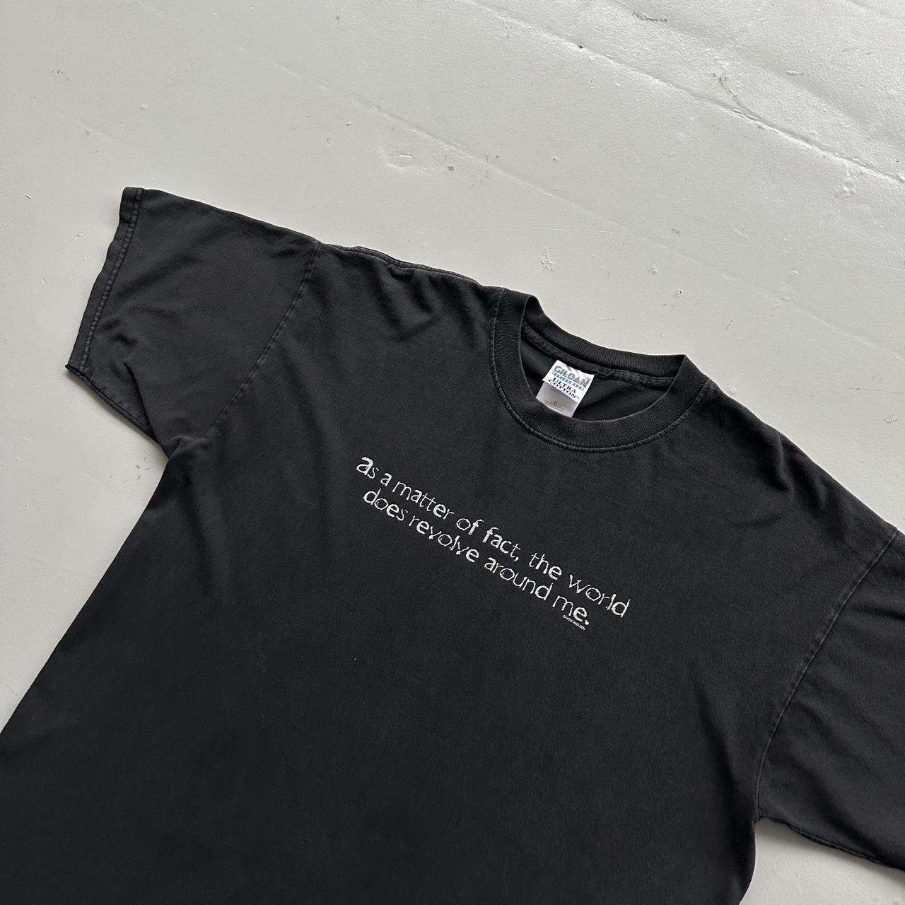 Black Slogan 00s Vintage Graphic T-Shirt - XL
