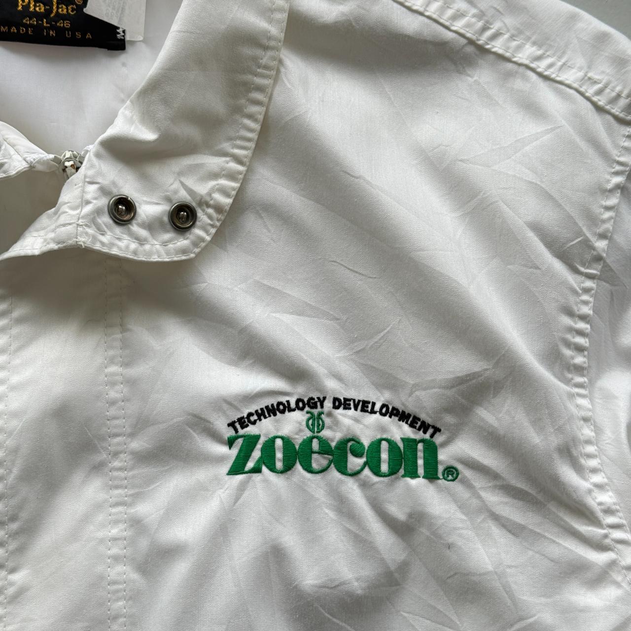 White Zoecon Dunbrook Lightweight Track 80's Jacket - Large