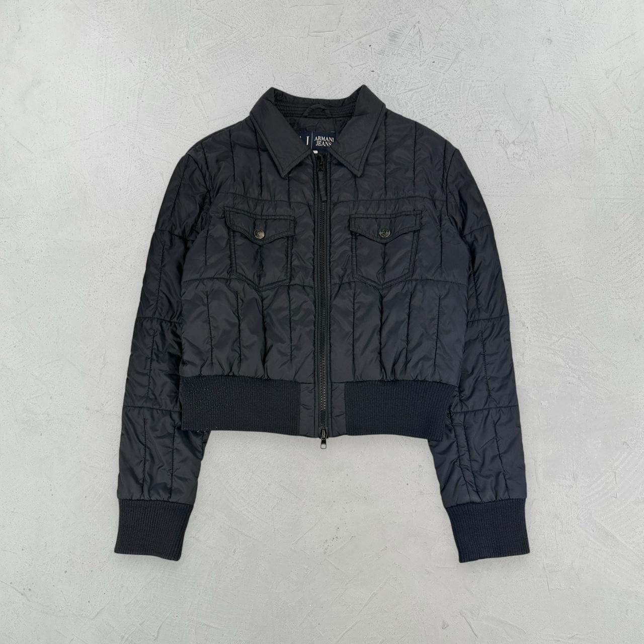 Armani Black Y2K Puffer Jacket - Medium
