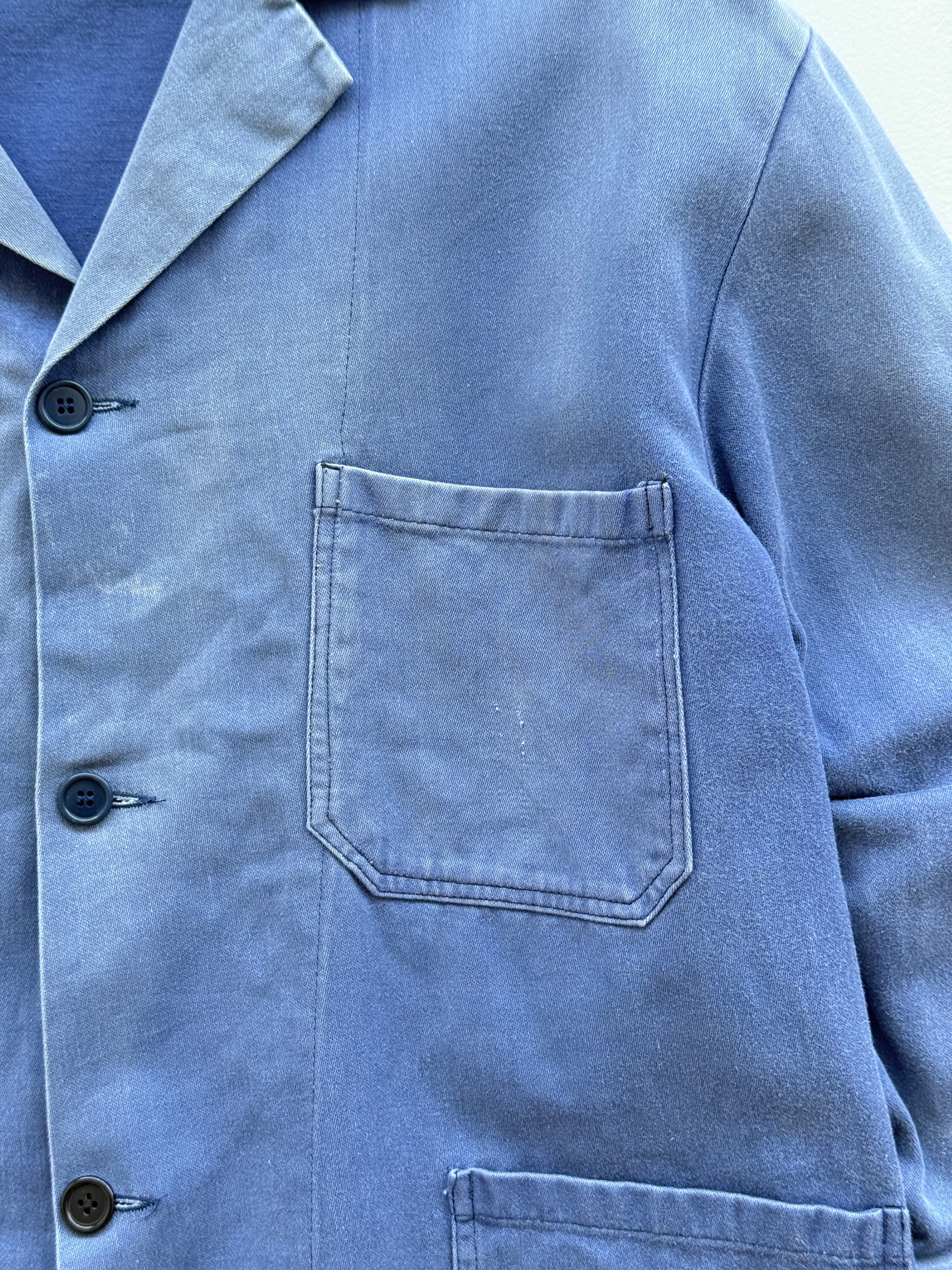Faded Blue French Vintage Workwear Chore Jacket CH369 - XL