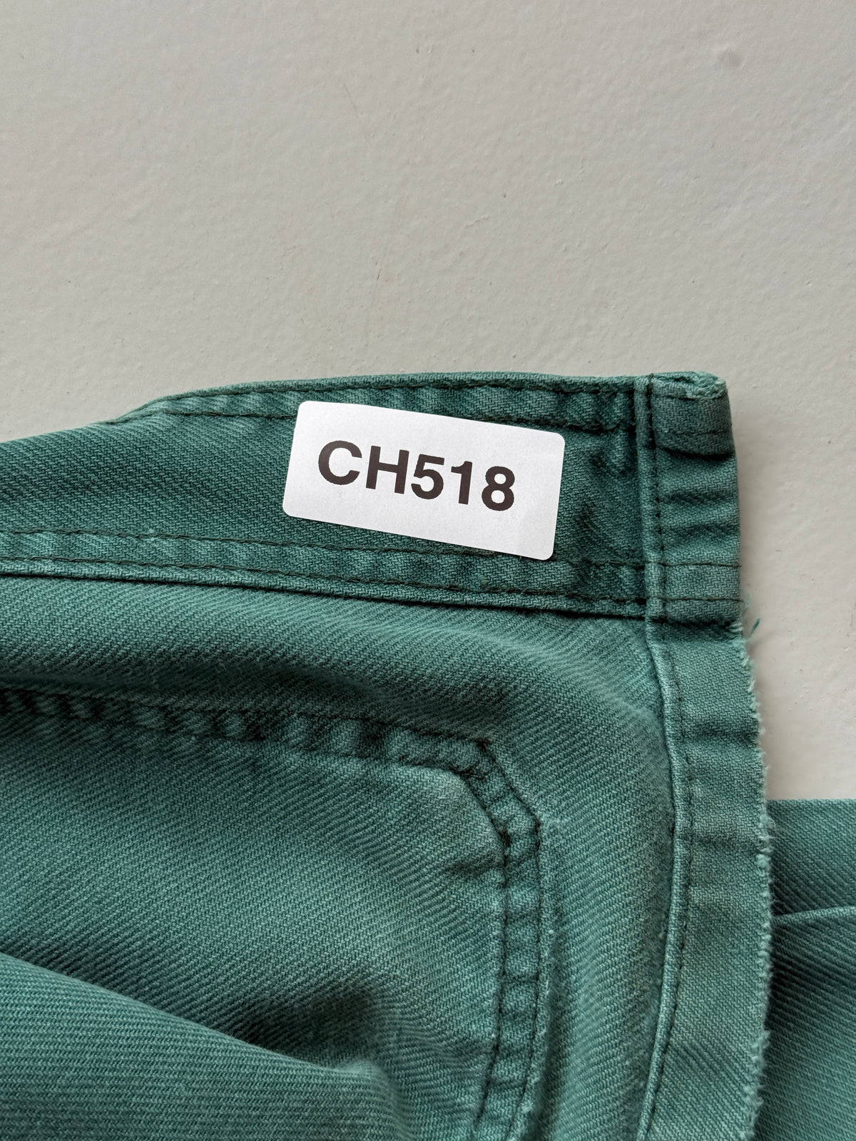 Thrashed Green French 70's Vintage Workwear Chore Jacket CH518 - Small