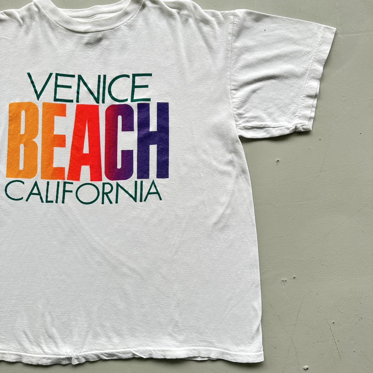 White Venice Beach California Vintage 90's T-shirt - Boxy XL