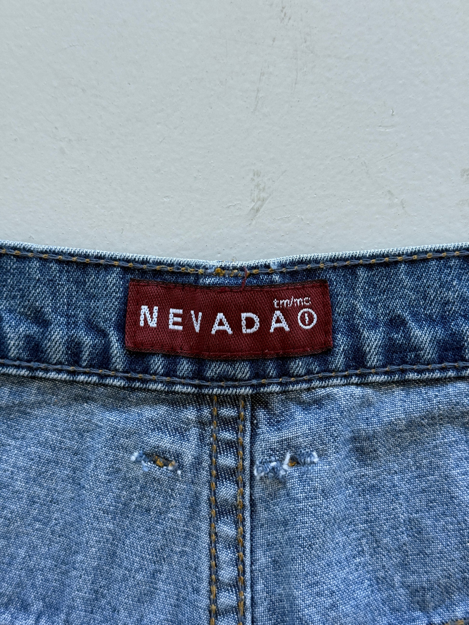 Blue Nevada 00's Vintage Baggy Carpenter Denim Shorts - W38 x L11.5