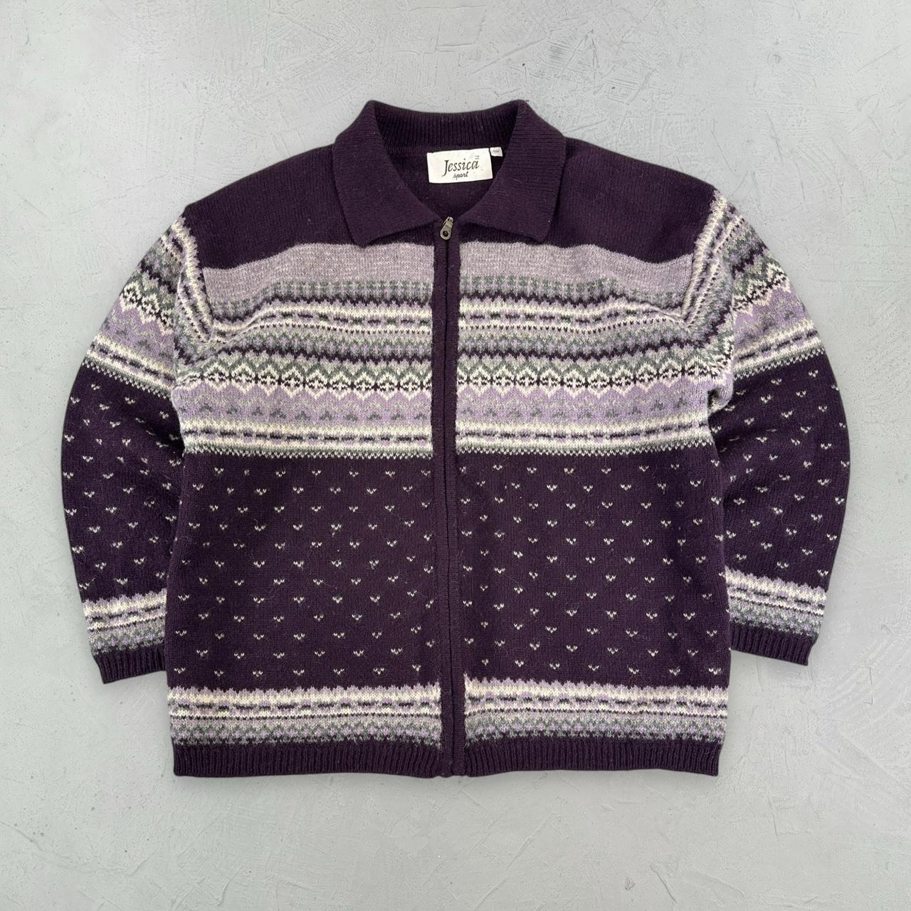 Jessica Shetland Wool 90's Knitted Sweatshirt - Medium