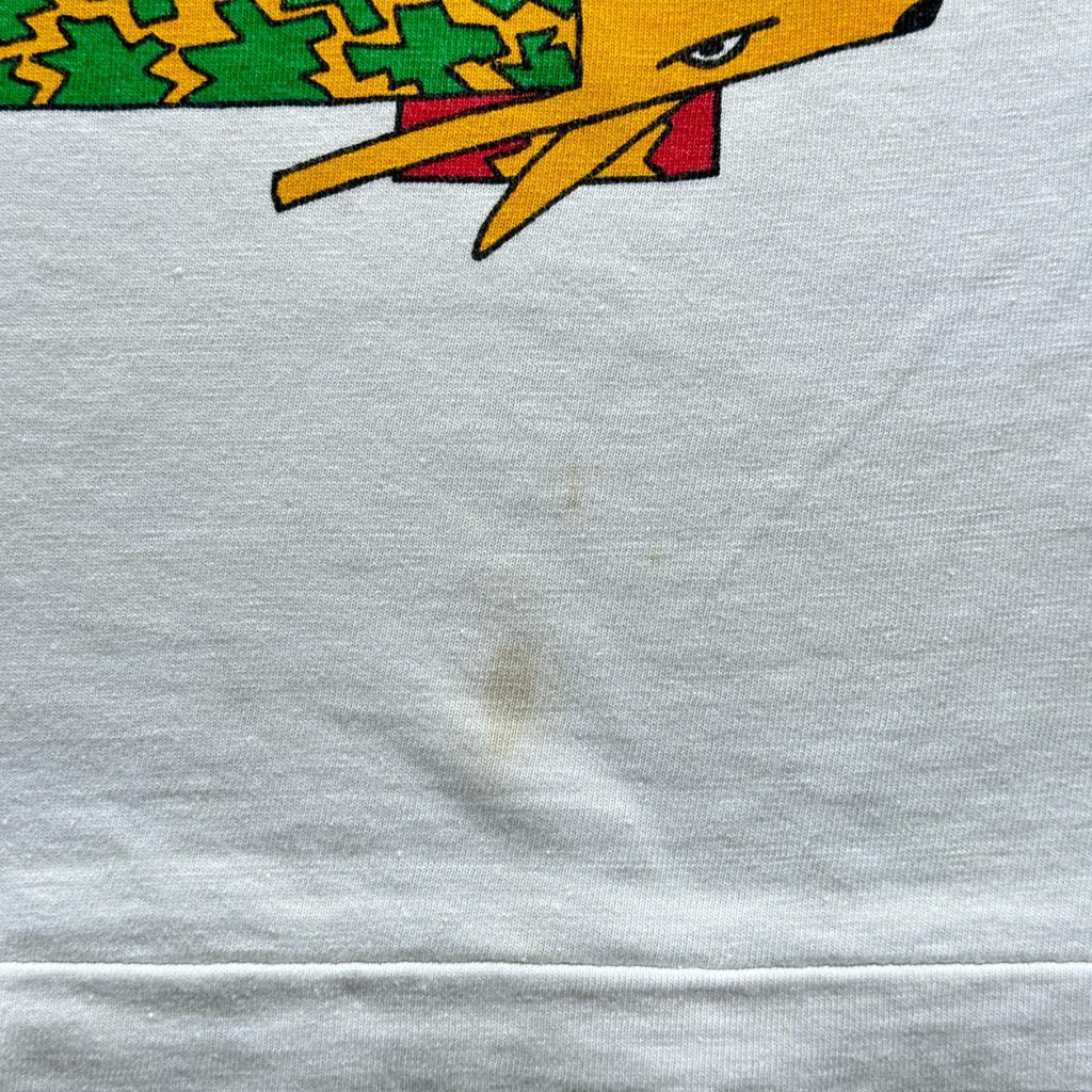 White Abstract Art Giraffe Vintage 90's T-shirt - Medium