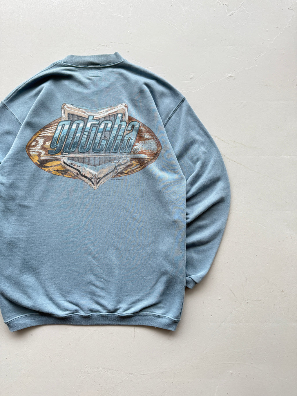 Blue Gotcha 90's Vintage Surfer Graphic Sweatshirt Jumper - Medium