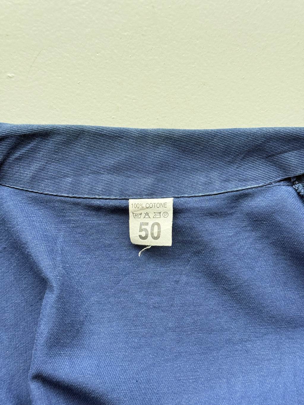 Faded Blue French Vintage 1960's Workwear Chore Jacket CH517 - Medium