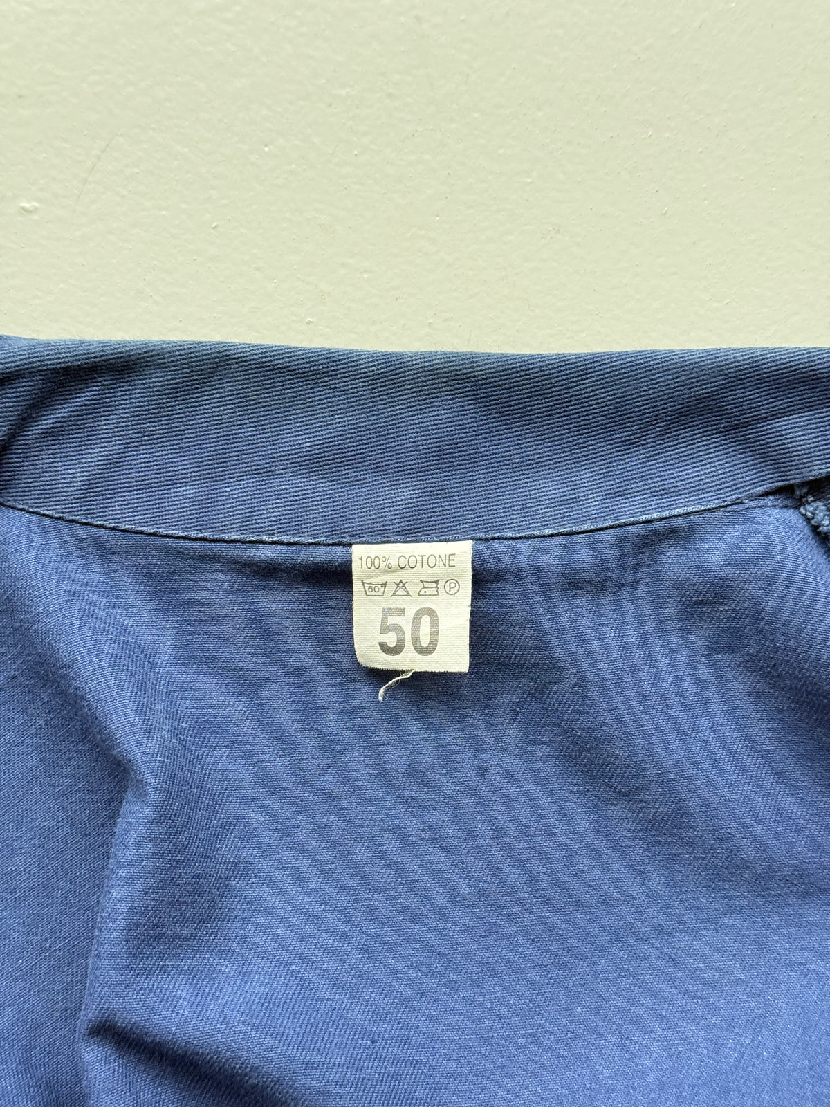Faded Blue French Vintage 1960's Workwear Chore Jacket CH517 - Medium