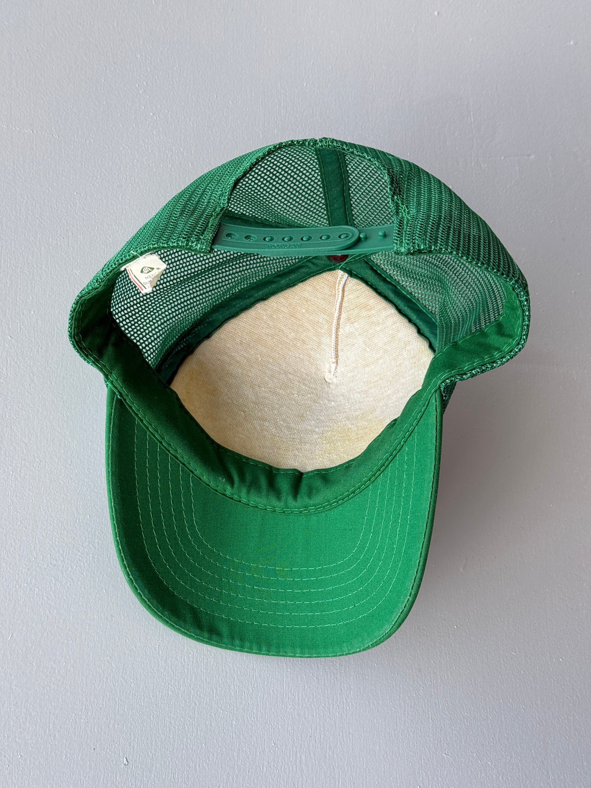 Green / White O'Malley's Irish Shamrock 80's Vintage Foam and Mesh SnapBack Truc