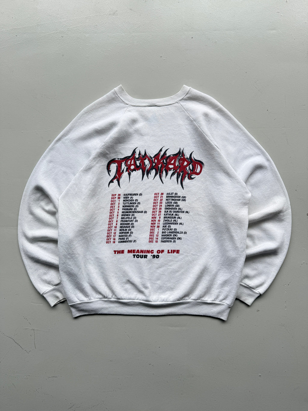 White Rare Tankard Metal Band Vintage Sweatshirt 90's Crewneck - Large