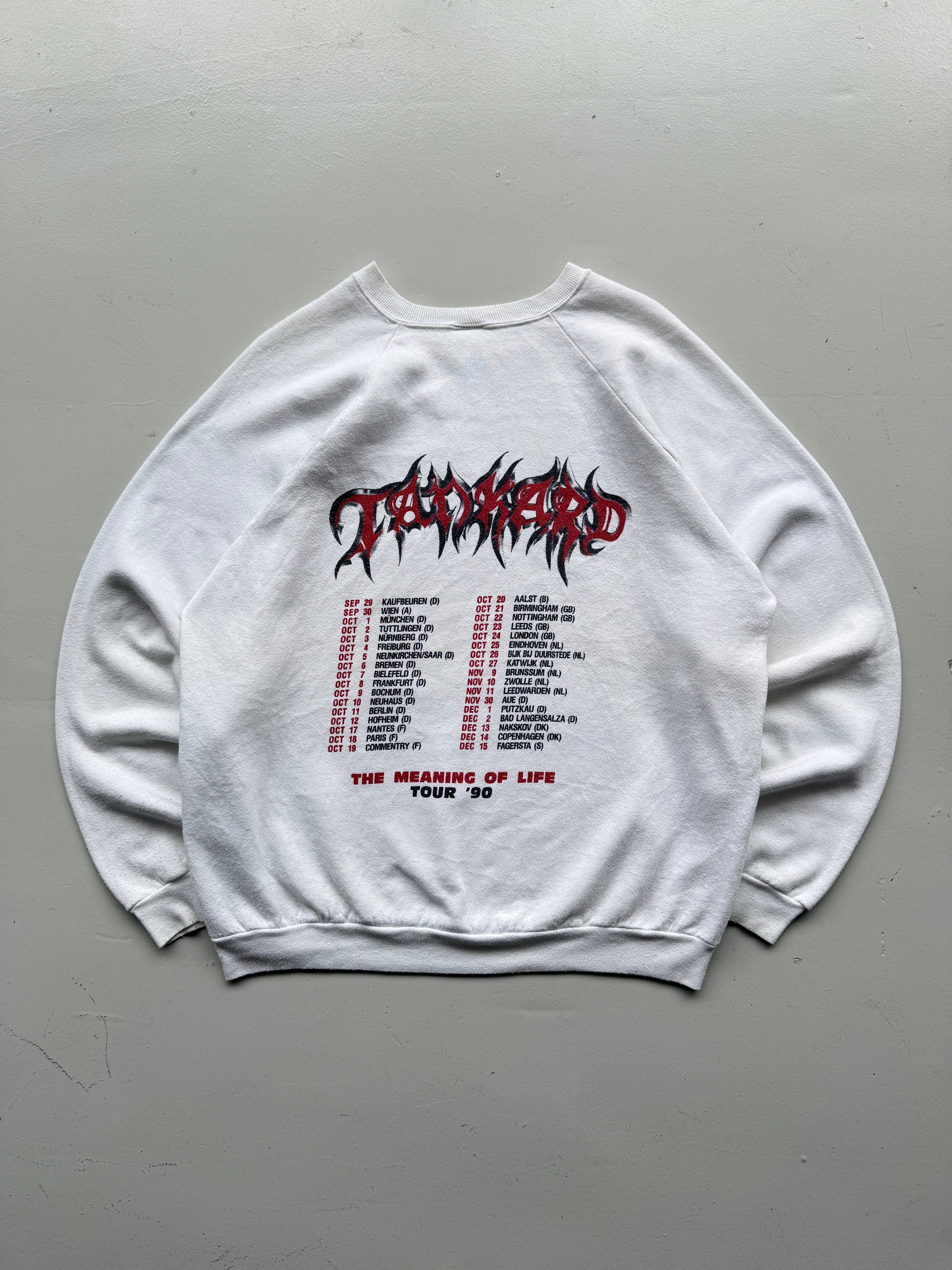 White Rare Tankard Metal Band Vintage Sweatshirt 90's Crewneck - Large