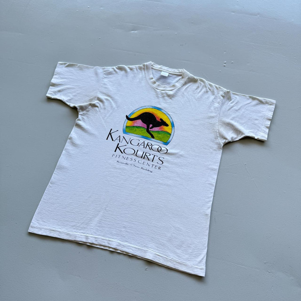White Kangaroo Court Vintage 90s T-shirt - XL