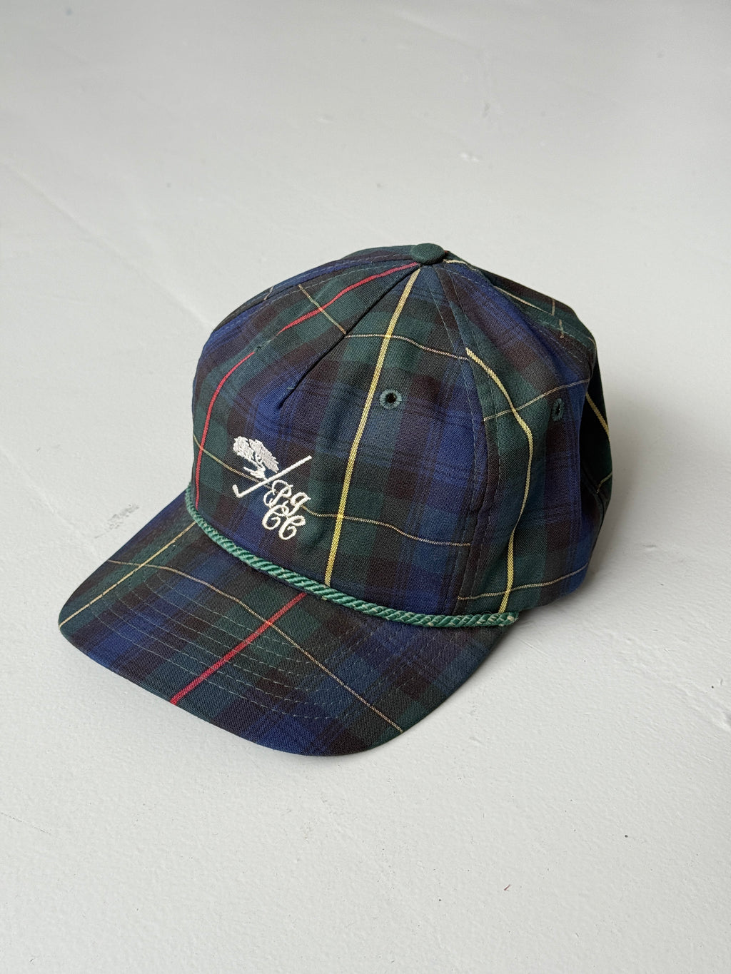 Blue Cheque Golf Vintage Cotton SnapBack Trucker Cap