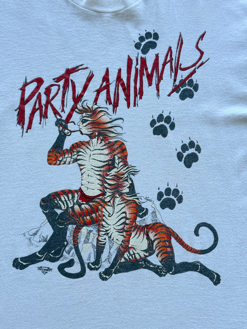 Party Animals Jacobson Single Stitch 90's Vintage Graphic T-Shirt - Small