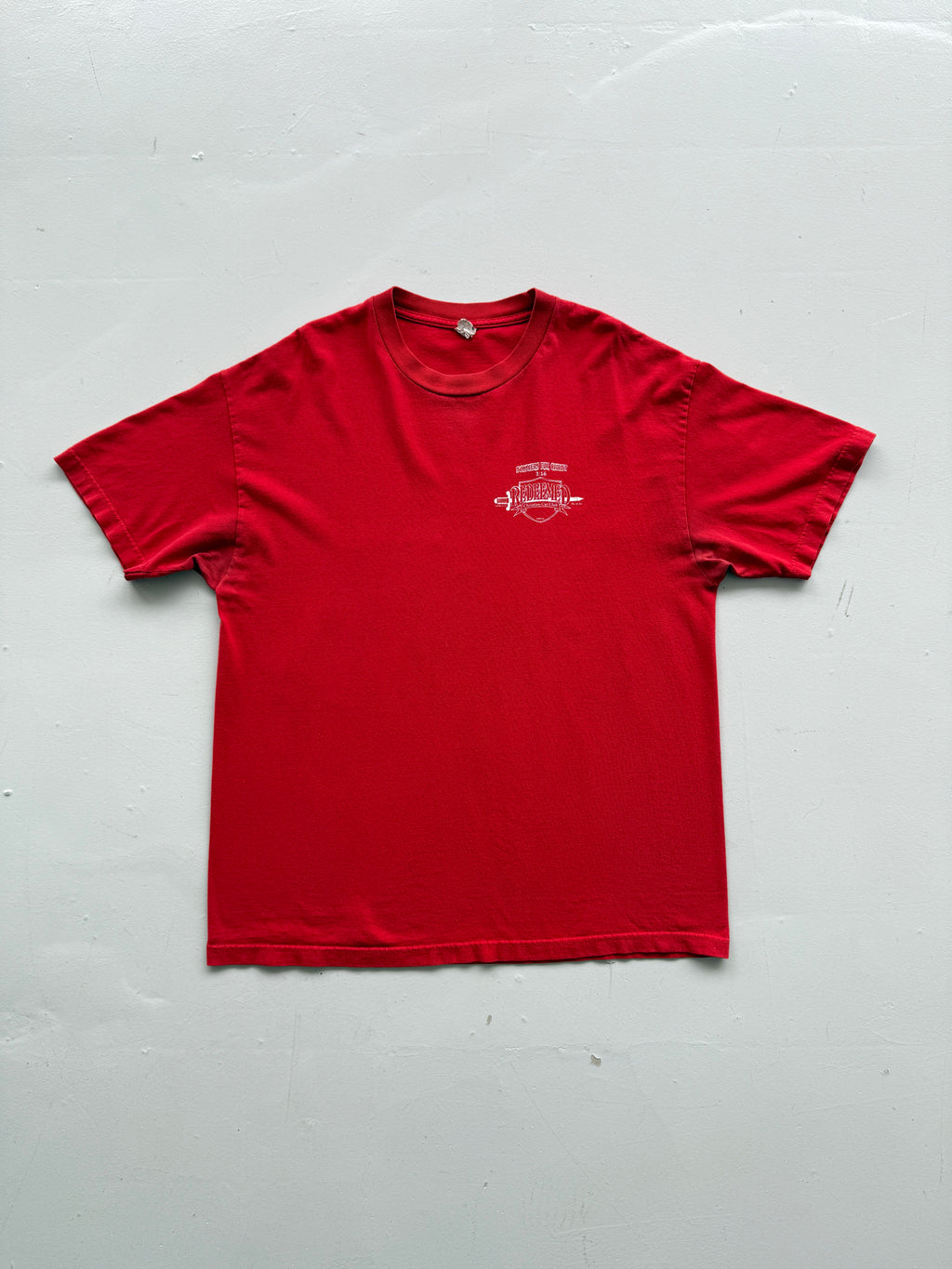 Red Redeem Christian Car Club 90's Vintage Graphic T-Shirt - XL