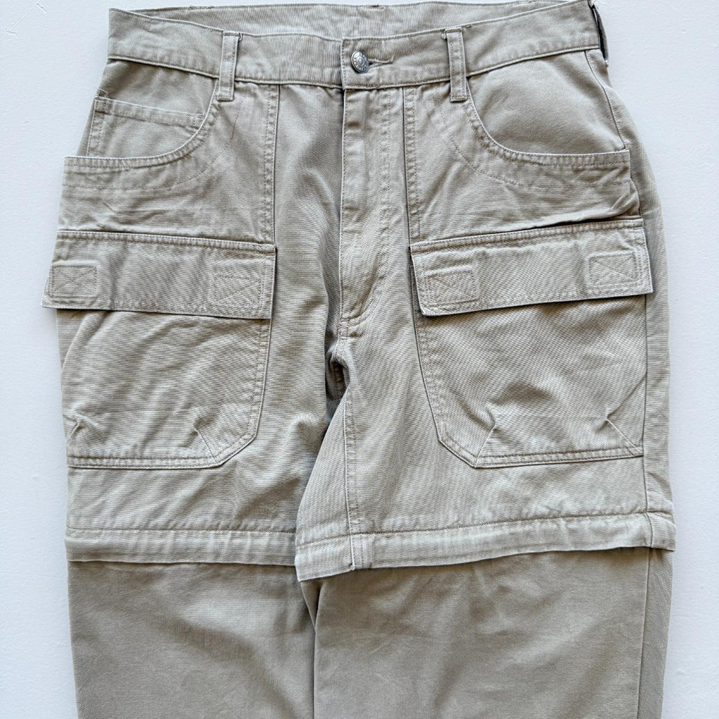 Vintage 90s Cream Zip-0ff Cargo Pants - 29” x 28”