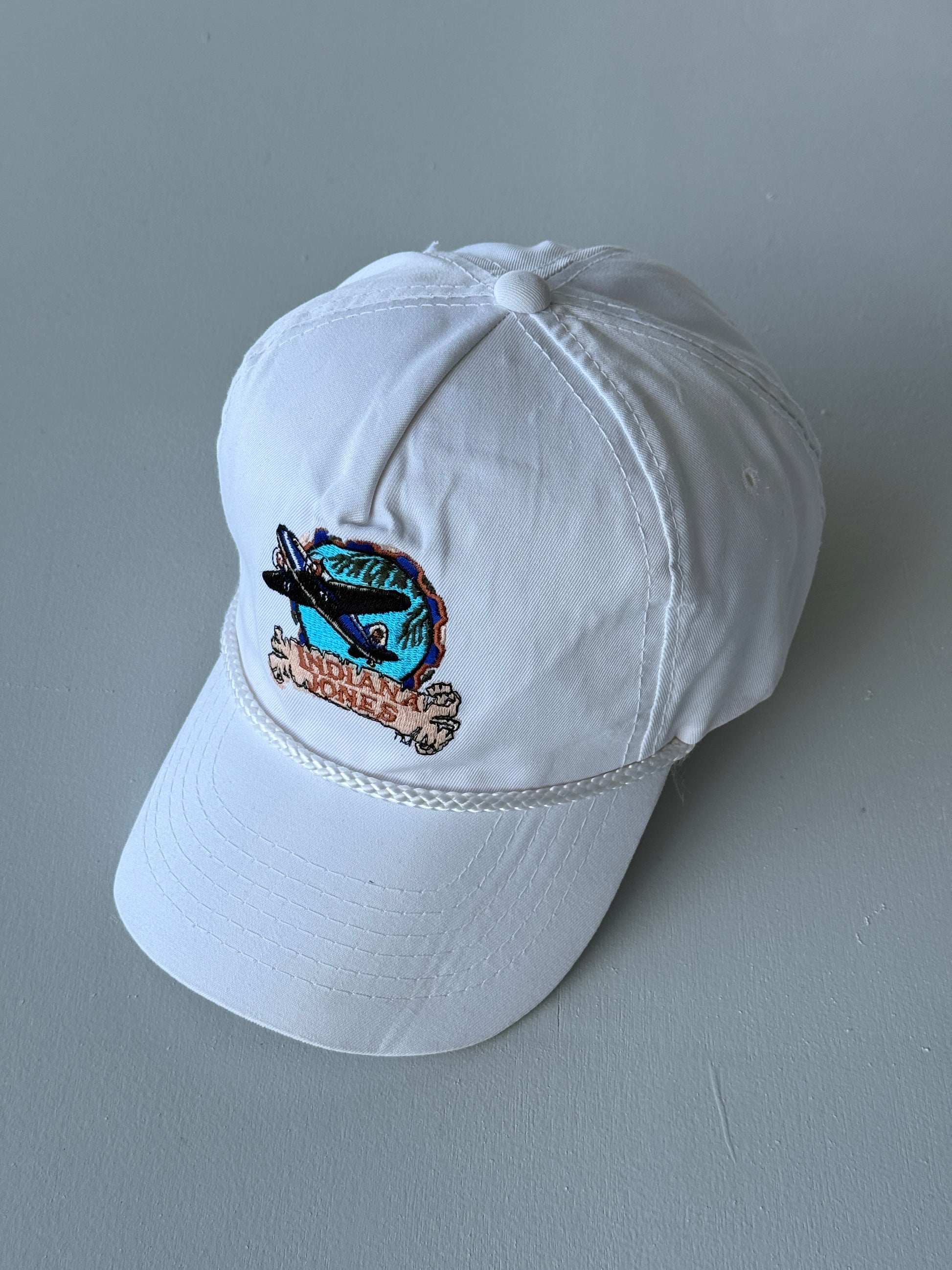 White Indiana Jones 90's Vintage Strapback Cap