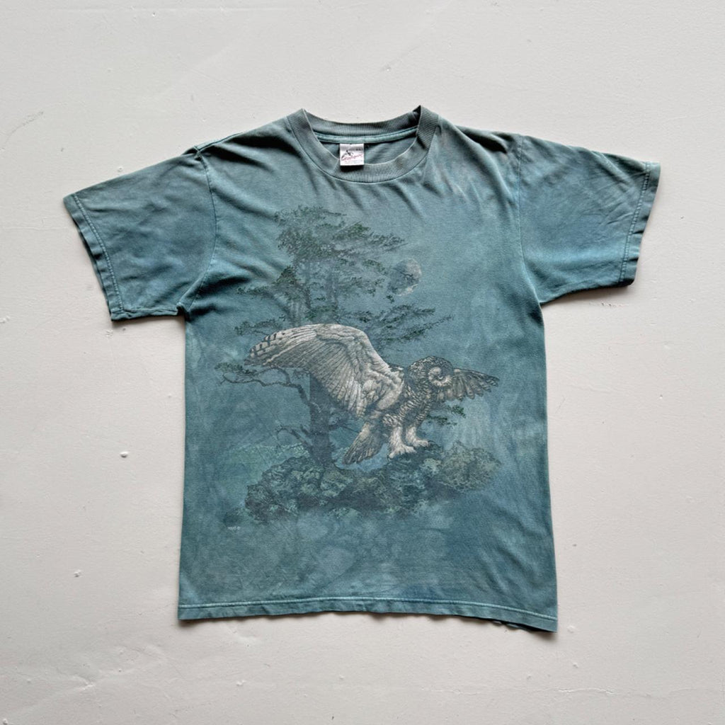 Blue Owl 90s Vintage Nature Graphic T-Shirt - Small