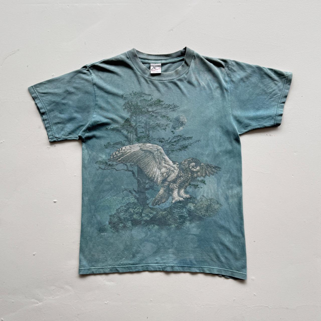 Blue Owl 90s Vintage Nature Graphic T-Shirt - Small
