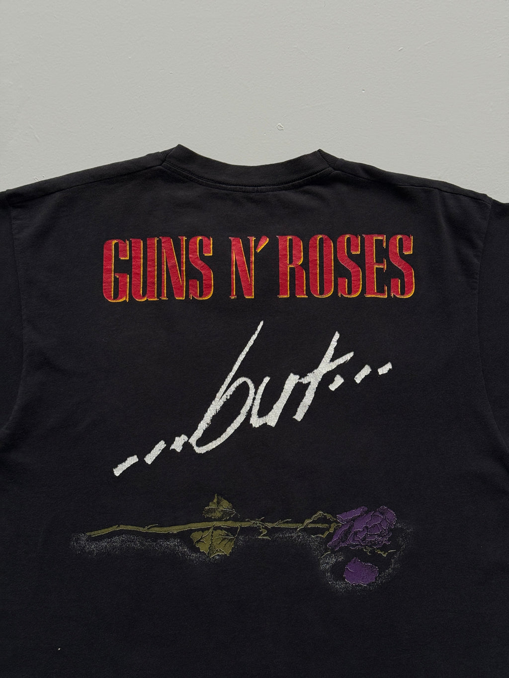 Black Guns N' Roses 80's Vintage Single Stitch Band Graphic T-Shirt - Medium