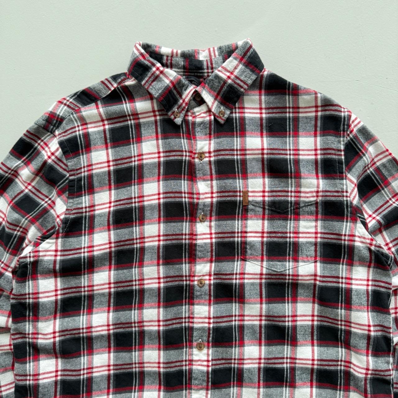Red and Black Checkered Chaps 90s Vintage Long Sleeve Shirt - Large