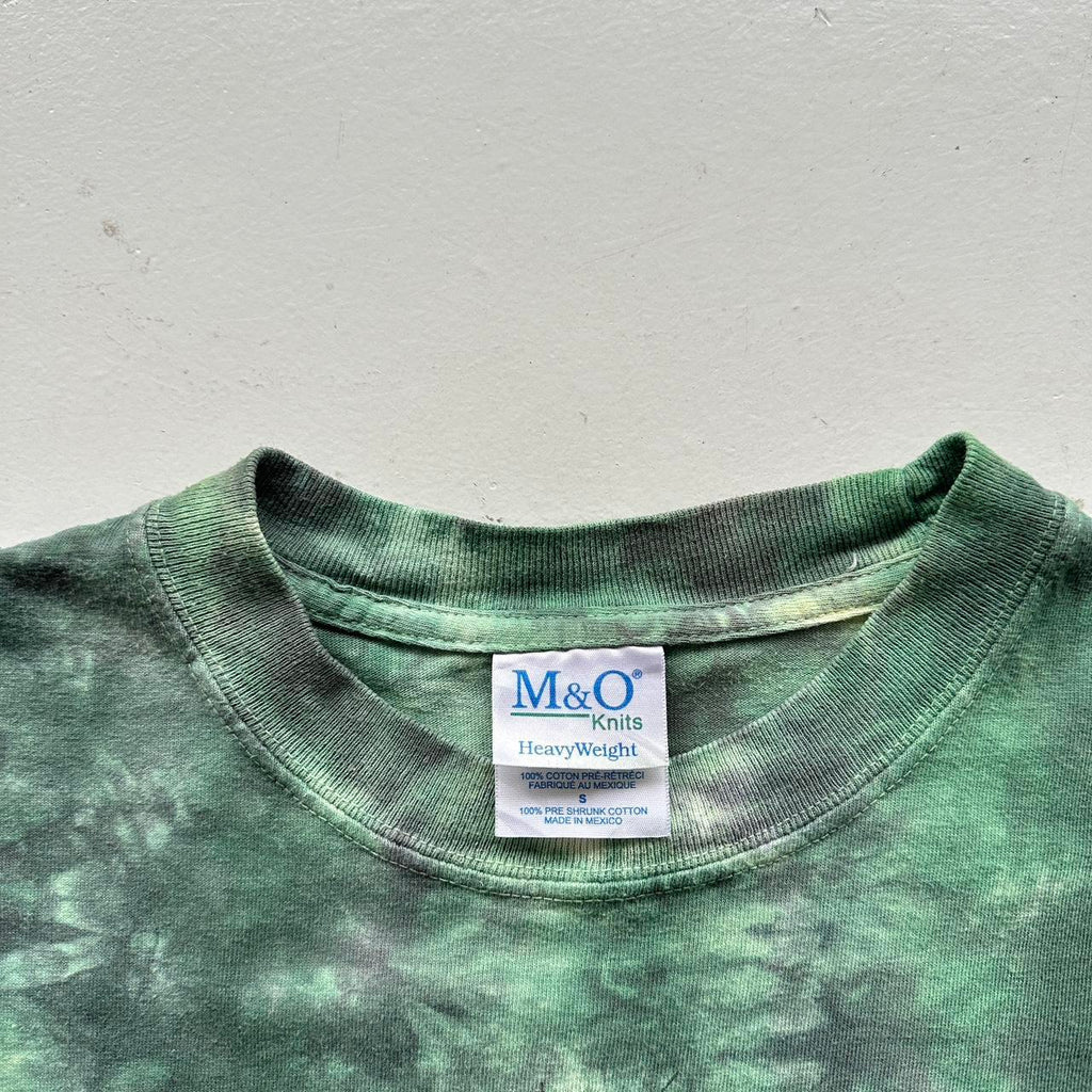 Green Tie Dye Jesus Freak 00s Vintage Graphic T-Shirt - Small