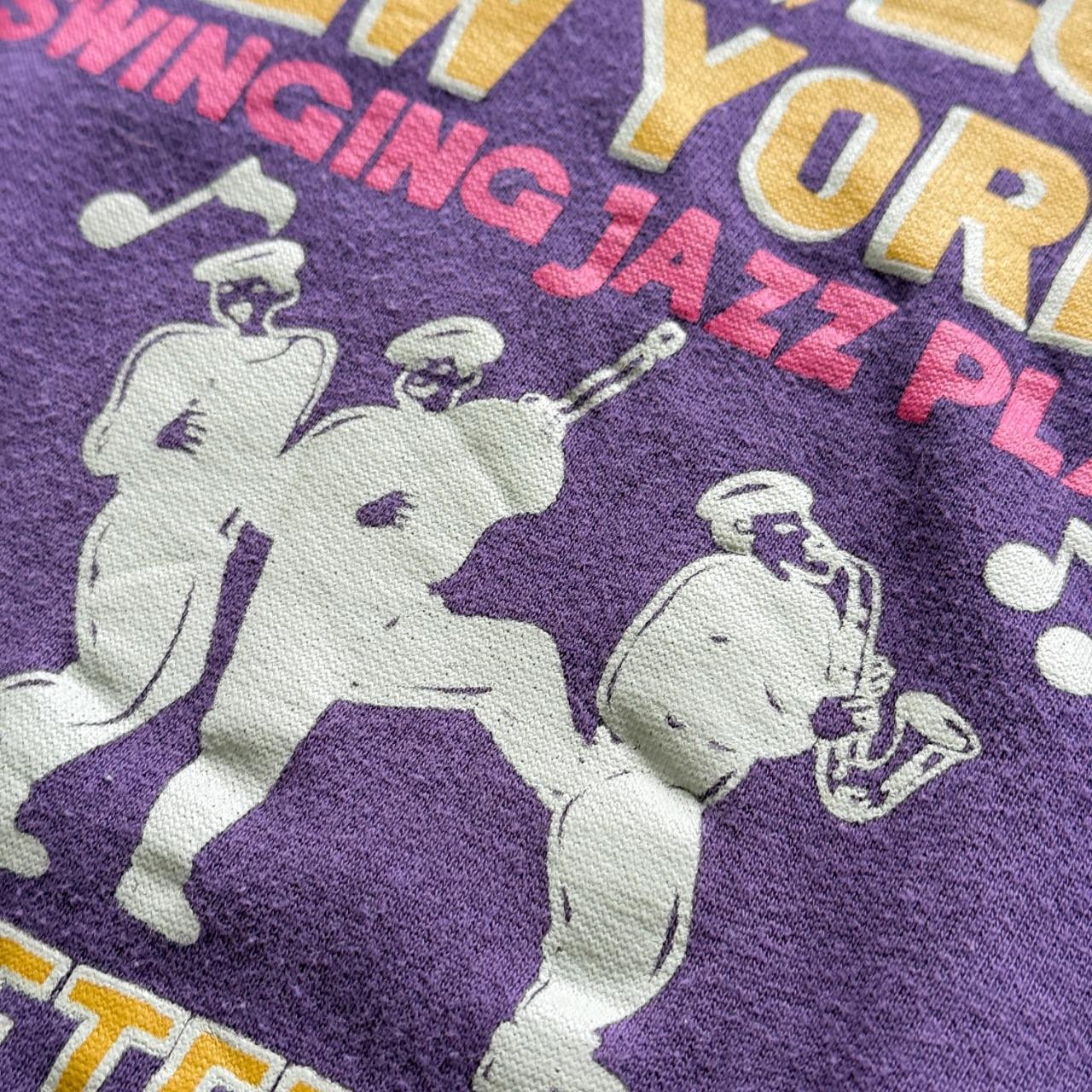 Purple 100 Club New York Jazz 80’s Vintage Graphic Sweatshirt - XL