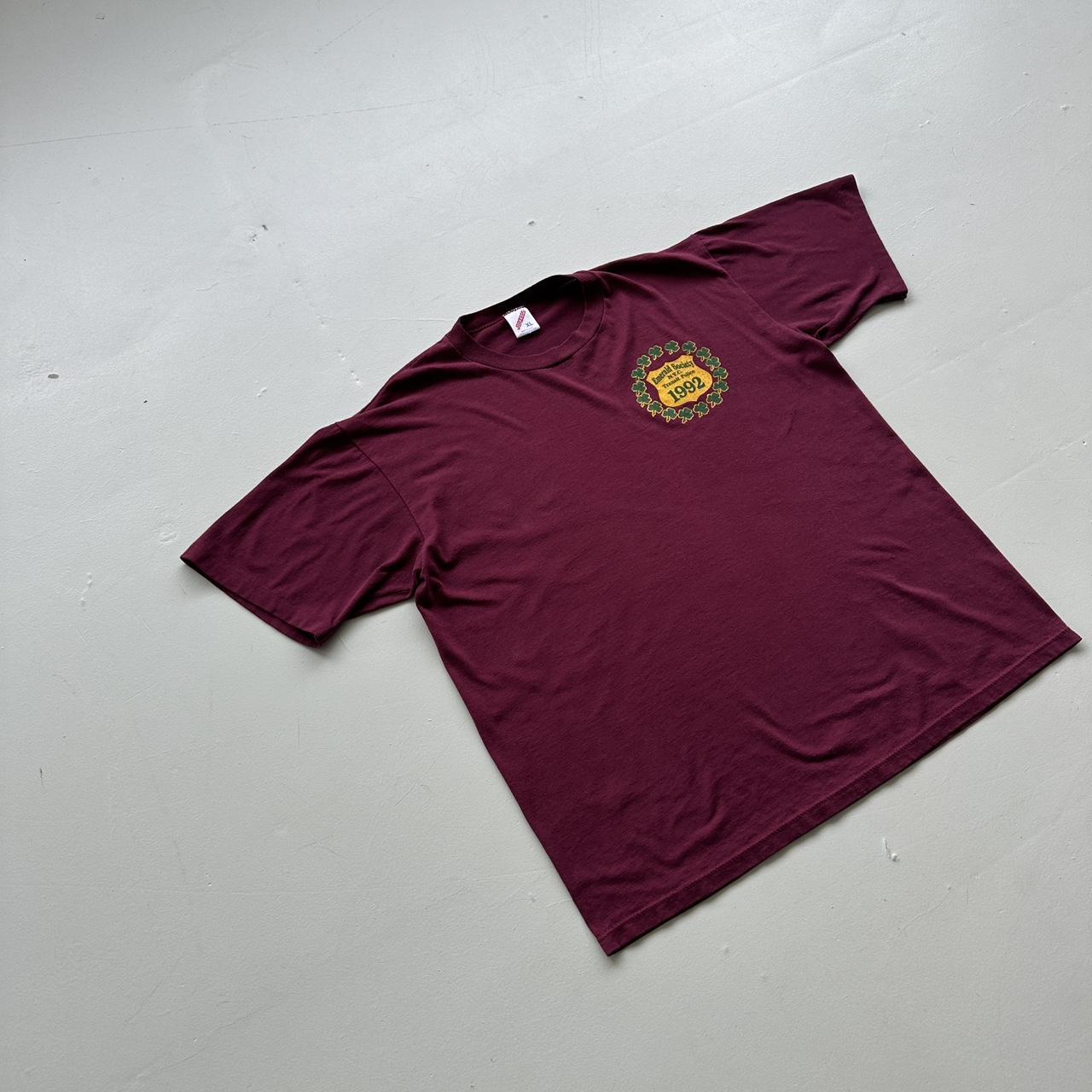 Burgundy Emerald City Police 90s Vintage T-shirt - XL