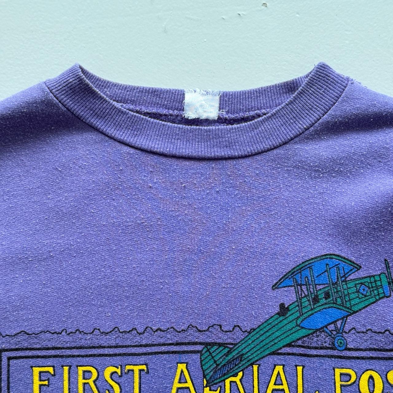 Purple Air Post 80’s Vintage Graphic Sweatshirt - Large