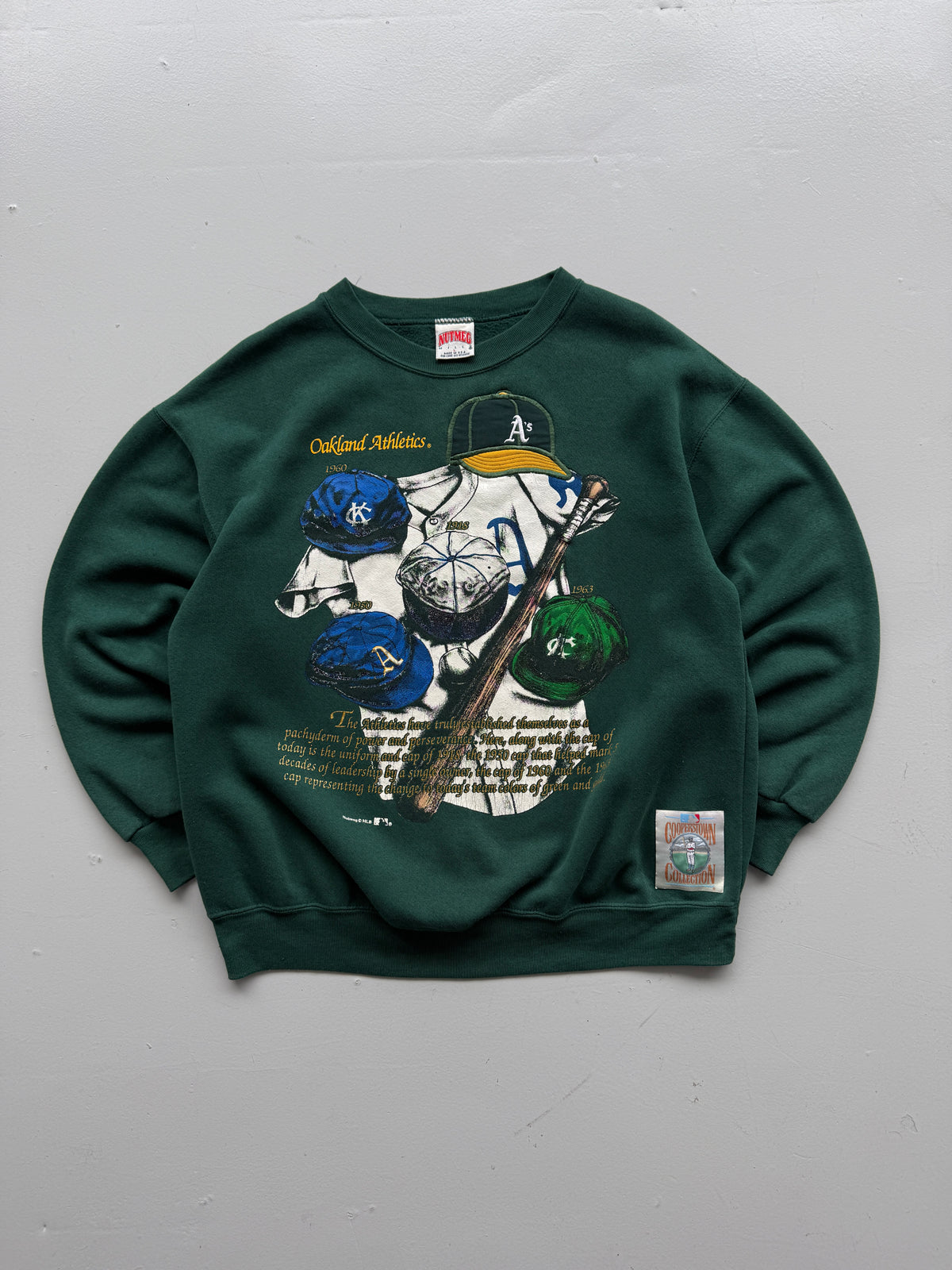 Nutmeg Mills Oakland Athletics Cooperstown 90's Vintage Sweatshirt