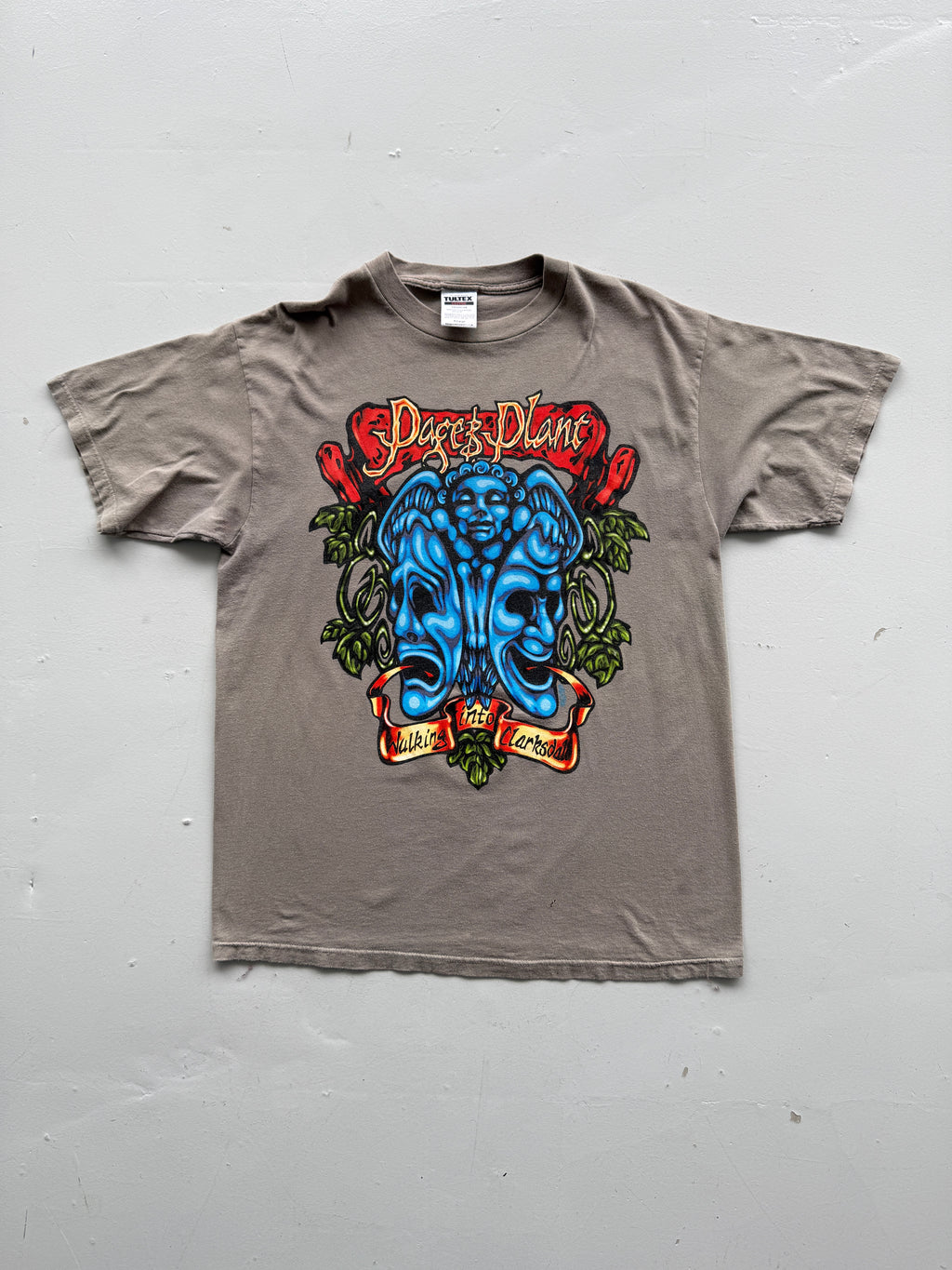 Light Brown Page Plant 90's Vintage Graphic Band T-Shirt - XL