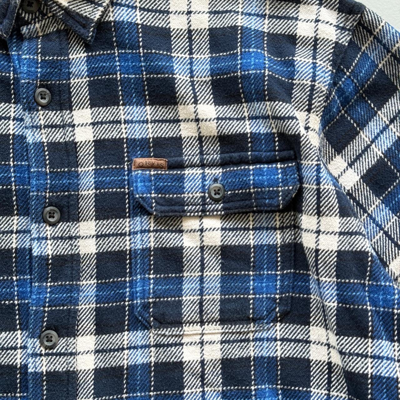Blue Orvis 90’s Vintage Flannel Long Sleeve Shirt - XXL