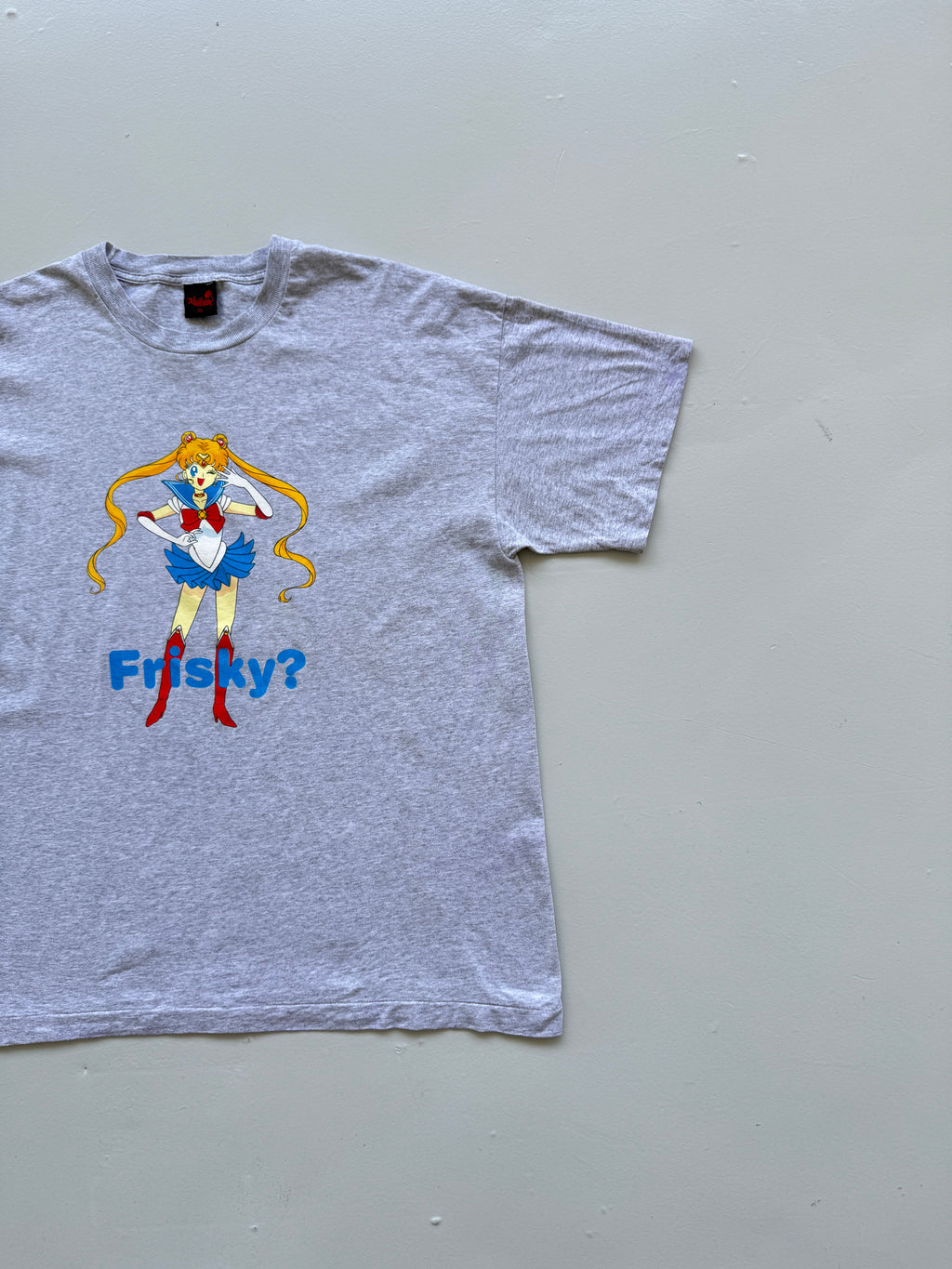 Grey Sailor Moon Frisky 90's Vintage Rare Single Stitch Graphic T-Shirt - XL