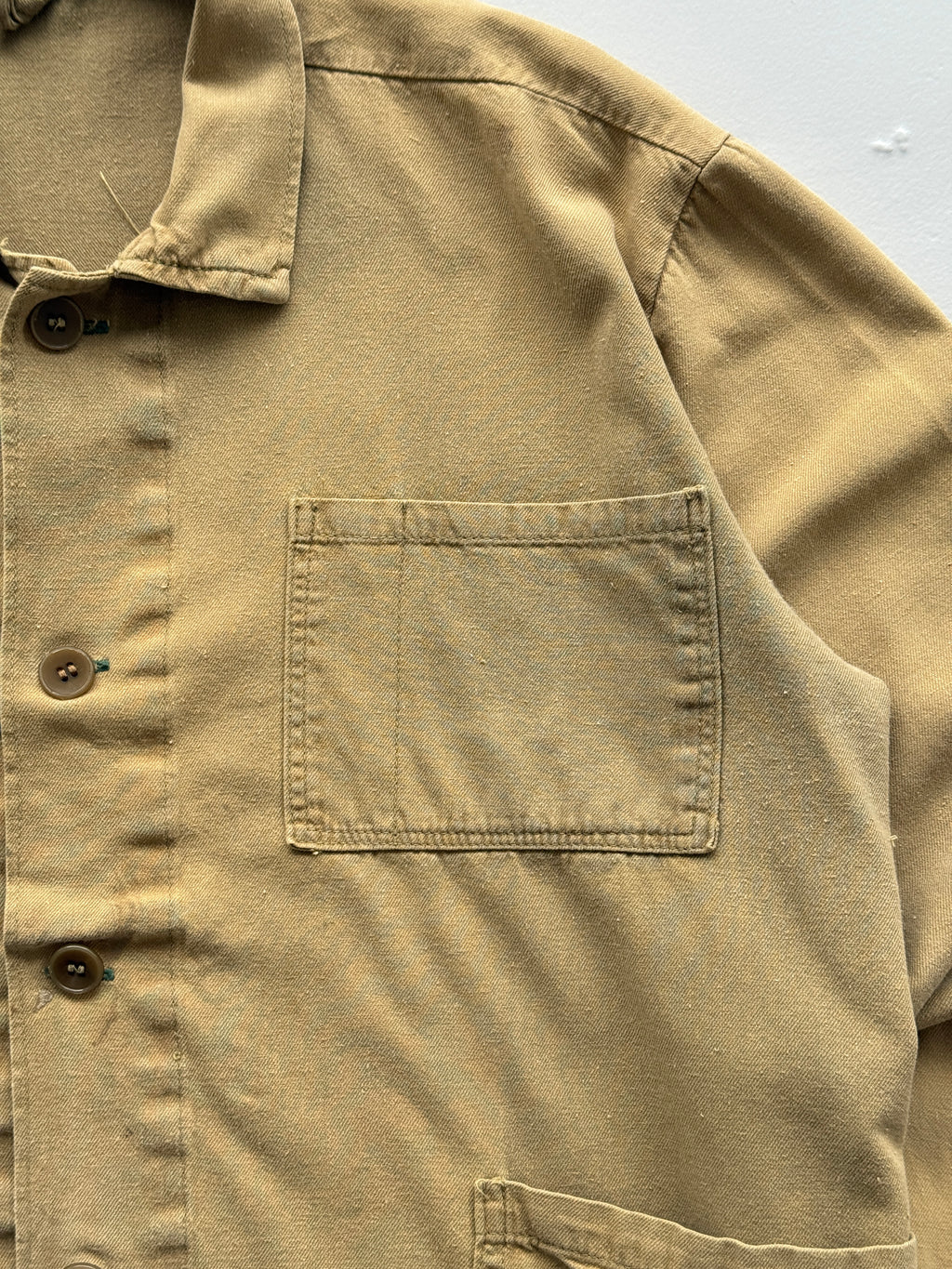 Beige French Chore Jacket 80's Vintage Workwear CH161 - Medium