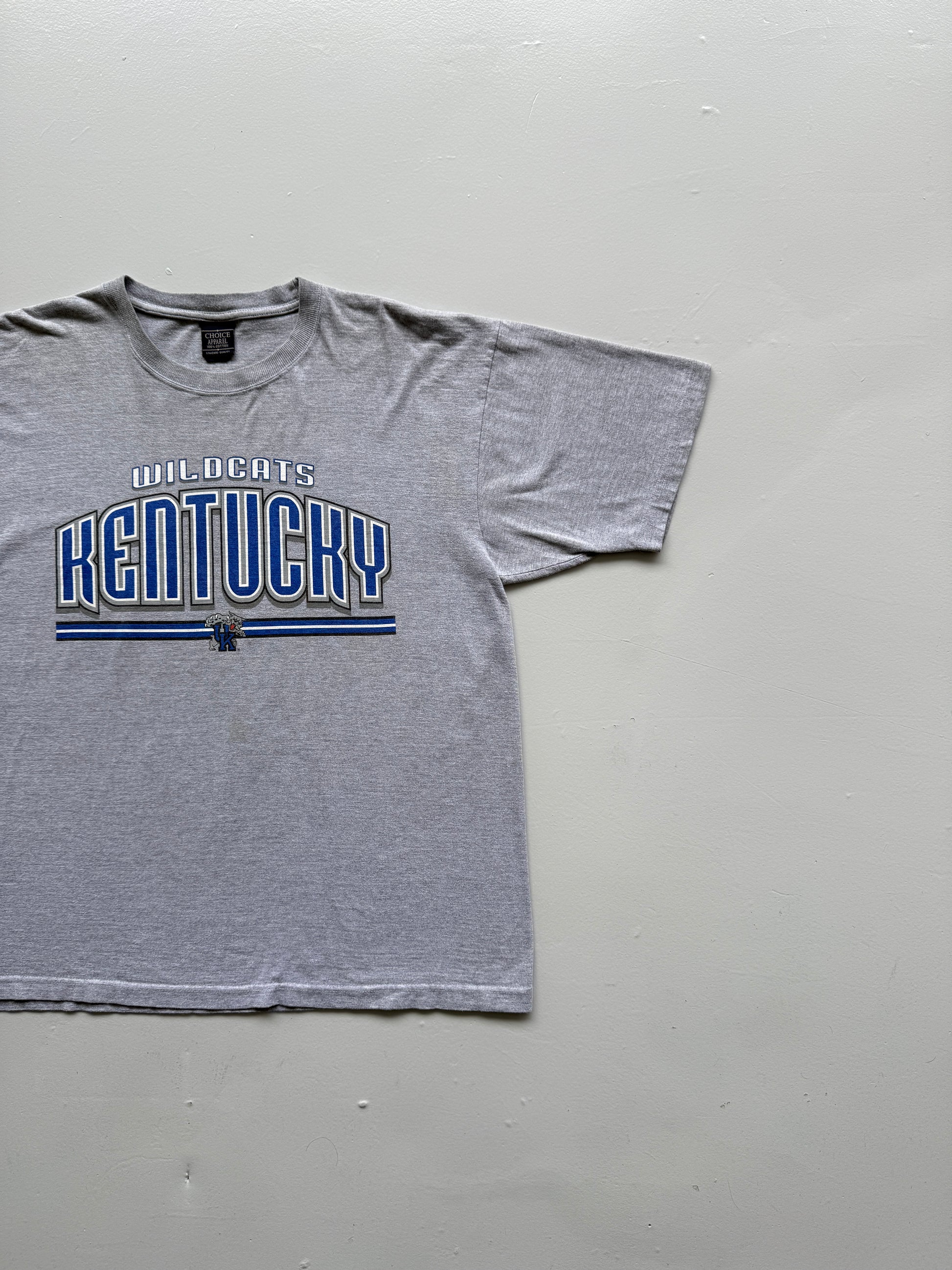 Grey Wildcats Kentucky 00's Vintage Collage Basketball T-Shirt - XL