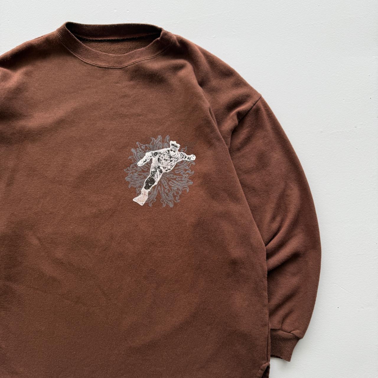 Brown Snowboard 00’s Y2K Vintage Graphic Sweatshirt - XL
