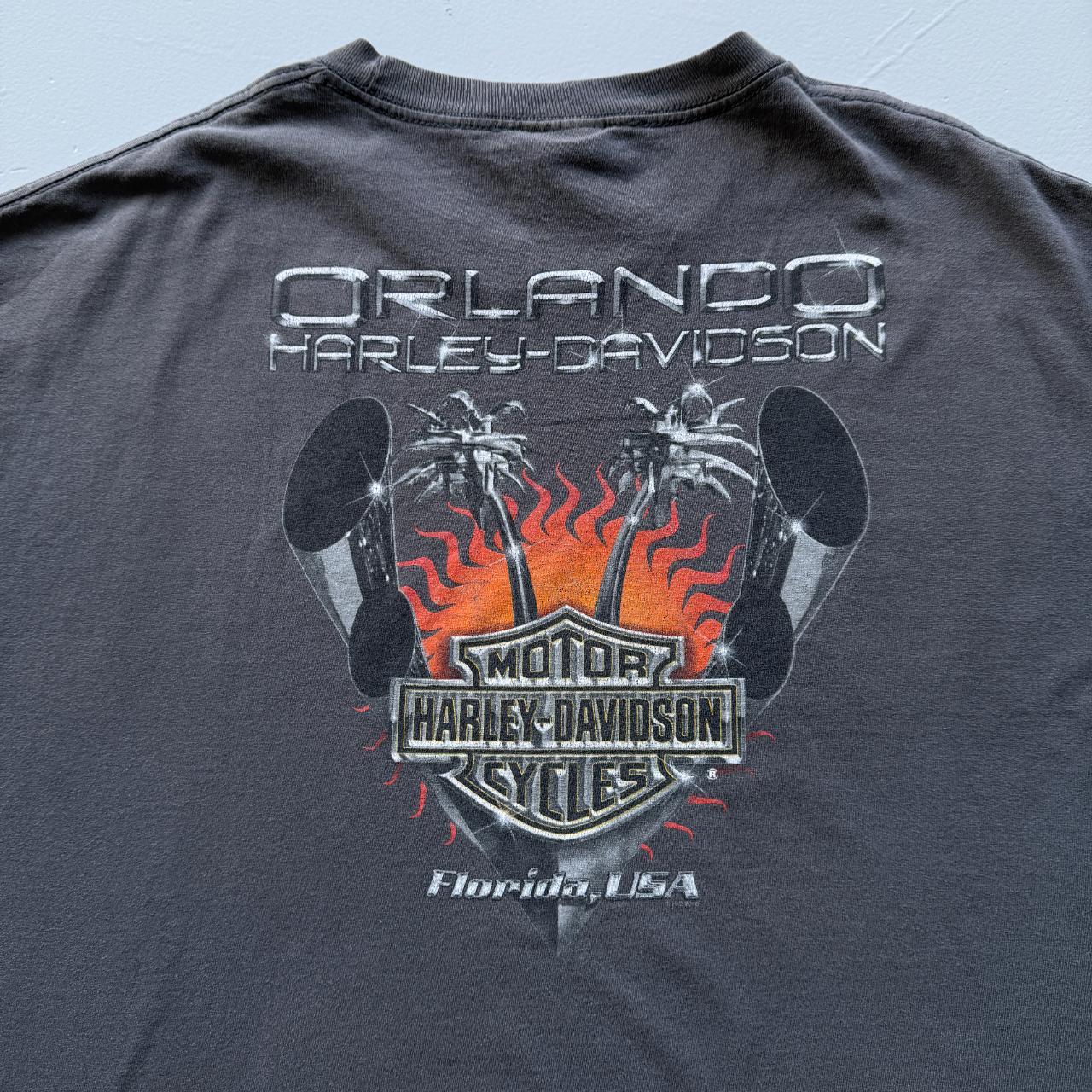 Grey Harley Davidson Chrome Orlando Florida Vintage 90’s T-shirt - 2XL