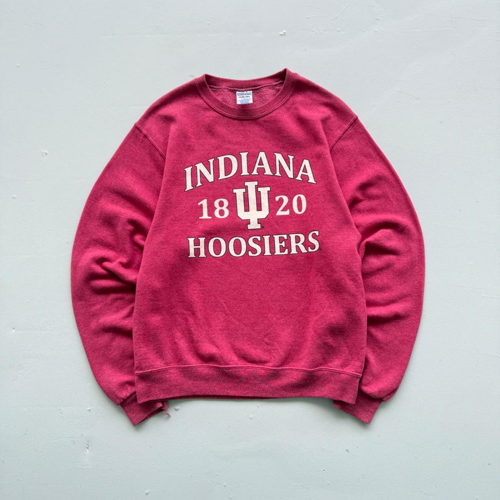 Red Pink Indiana Hoosiers 00’s Raglan Vintage Graphic Sweatshirt - Small