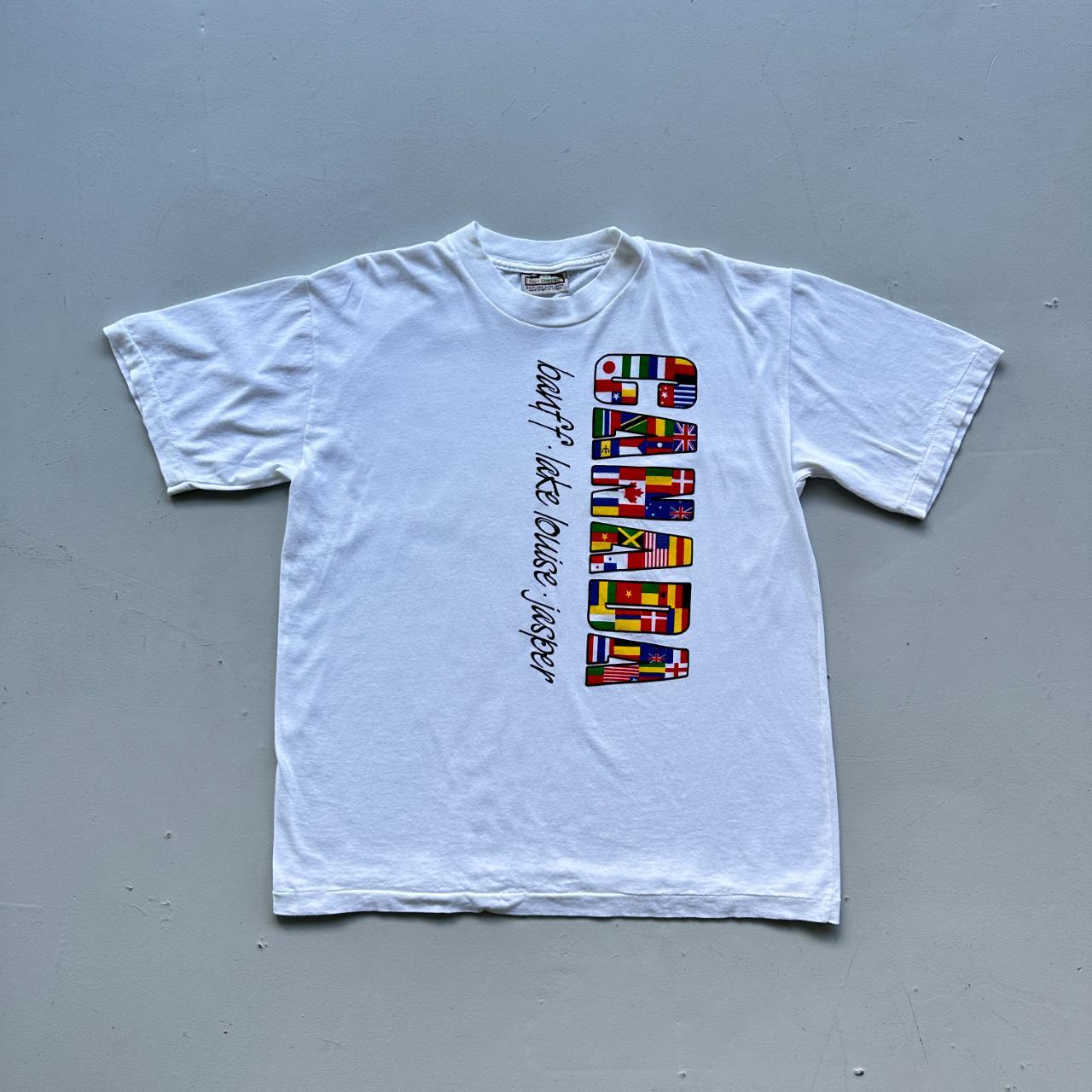 White Canada Tourist Vintage 90's T-shirt - Large