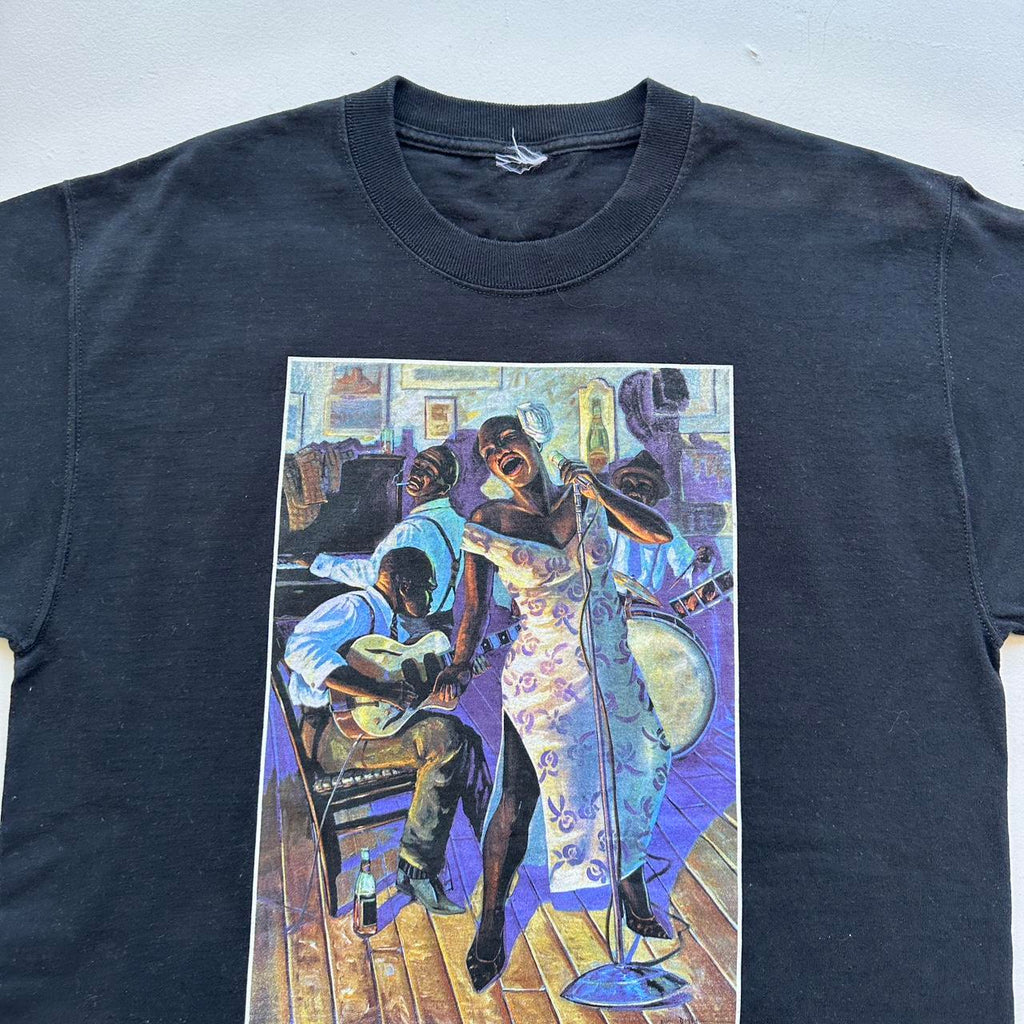 Black Chicago Blues 90s Vintage T-shirt - Large
