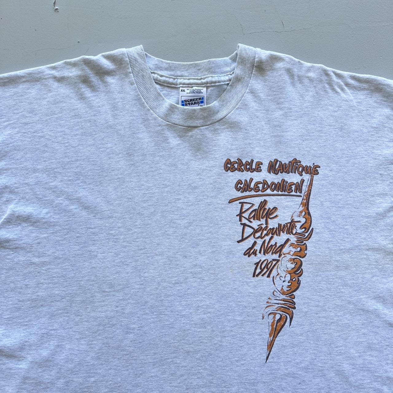 Grey Tribal / Surfwear 90s Vintage T-shirt - 2XL